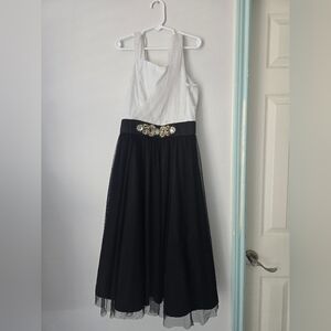 By&By  Elegant White and Black Kids Dress Sz 14